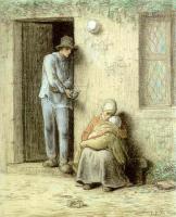 Jean-Francois Millet - Le Nourrisson or Lenfant Malade